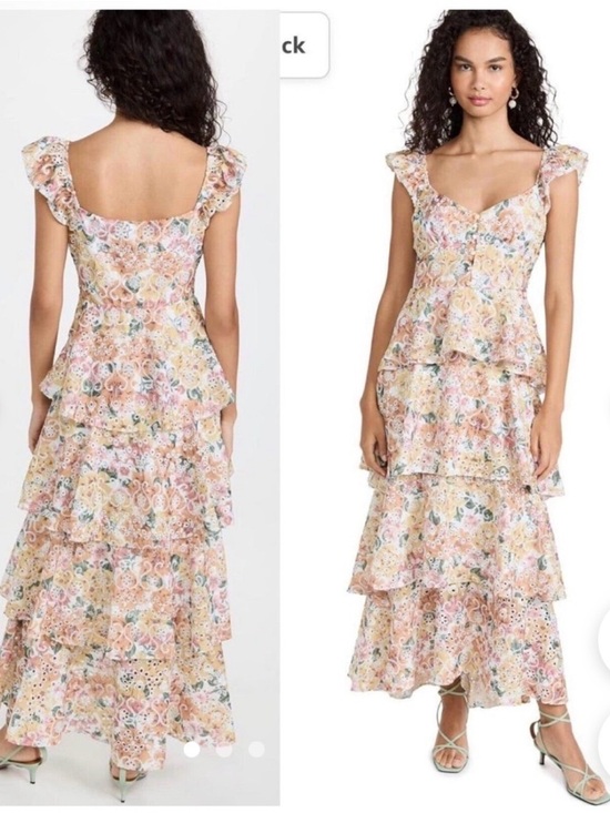 En Saison Dresses & Skirts - Anthropologie En Saison Presley eyelet ruffle Midi Dress size large New with tag